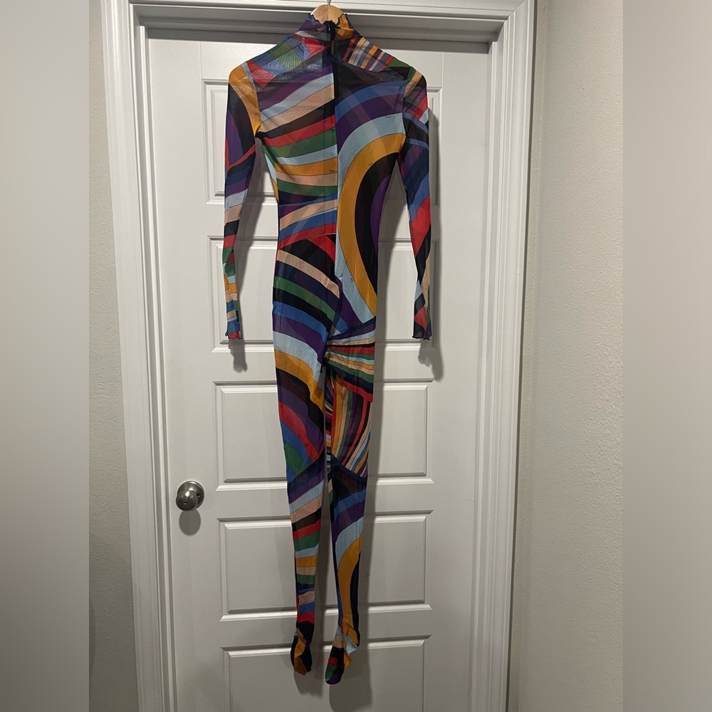 Emilio Pucci Vibrant Multicolor Printed High-Neck Jumpsuit - Picture 7 of 12